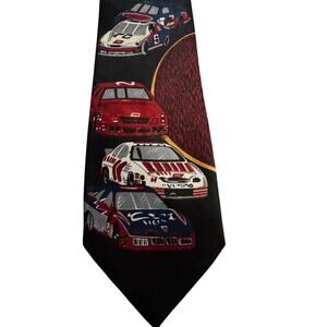 Vintage Design A. Rogers Men’s Necktie Race Cars 100% Polyester
